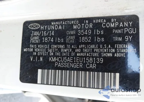 2014 Hyundai Accent Se из США, поврежденный, VIN KMHCU5AE1EU158139